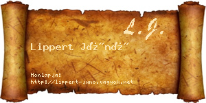 Lippert Júnó névjegykártya